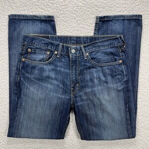 Levi's 514 Straight Jeans Men's 34x30 (Actual 34x29) Streetwear Grunge Casual